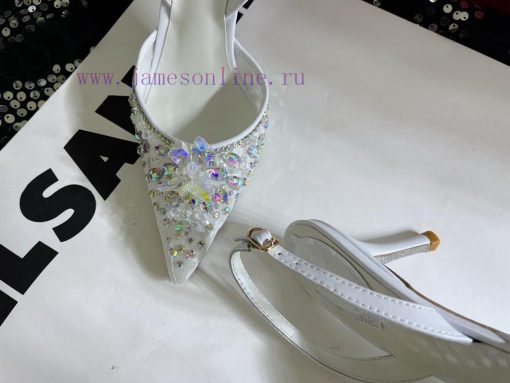 R ᴇɴᴇ C ᴀᴏᴠɪʟʟᴀ | 2023 𝐒 Heavy Industry RC Crystal Gemstone Lace Heel Shoes Wedding Shoes Sefy86yrgb - Image 10