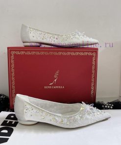 R ᴇɴᴇ C ᴀᴏᴠɪʟʟᴀ | 2023 𝐒 Heavy Industry RC Crystal Gemstone Lace Heel Shoes Wedding Shoes Se1wi0s1ow