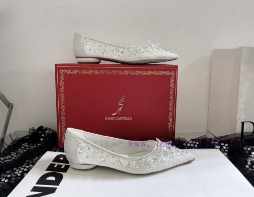 R ᴇɴᴇ C ᴀᴏᴠɪʟʟᴀ | 2023 𝐒 Heavy Industry RC Crystal Gemstone Lace Heel Shoes Wedding Shoes Se1wi0s1ow - Image 2