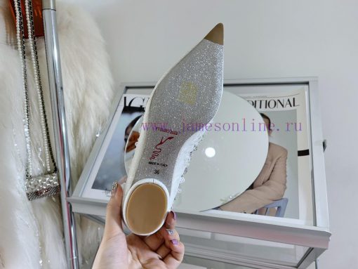 R ᴇɴᴇ C ᴀᴏᴠɪʟʟᴀ | 2023 𝐒 Heavy Industry RC Crystal Gemstone Lace Heel Shoes Wedding Shoes Se1wi0s1ow - Image 9