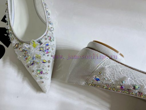 R ᴇɴᴇ C ᴀᴏᴠɪʟʟᴀ | 2023 𝐒 Heavy Industry RC Crystal Gemstone Lace Heel Shoes Wedding Shoes Se1wi0s1ow - Image 10