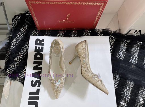 R ᴇɴᴇ C ᴀᴏᴠɪʟʟᴀ | 2023 𝐒 Heavy Industry RC Crystal Gemstone Lace Heel Shoes Wedding Shoes Se9kxiu5gk - Image 3