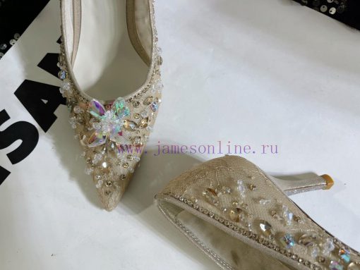 R ᴇɴᴇ C ᴀᴏᴠɪʟʟᴀ | 2023 𝐒 Heavy Industry RC Crystal Gemstone Lace Heel Shoes Wedding Shoes Se9kxiu5gk - Image 10