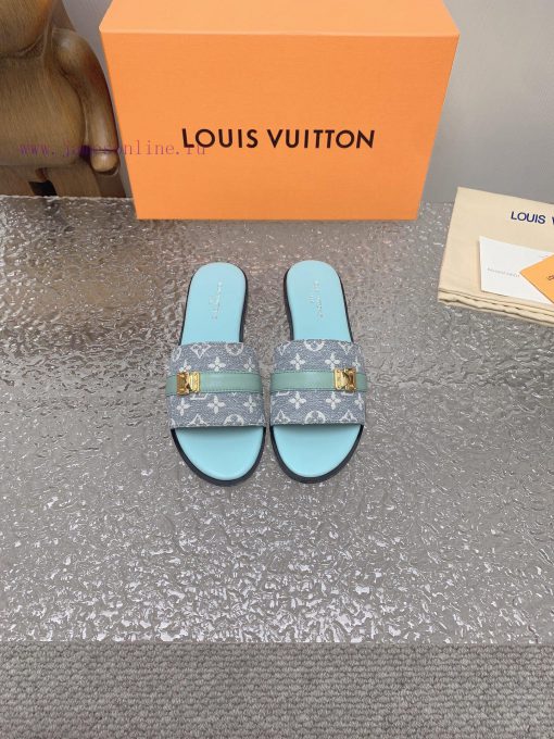 2024 LV Donkey Home Spring/Summer New Slippers 11 Haute Couture, Retro and Novel Style, Fabr4qanepgy - Image 2