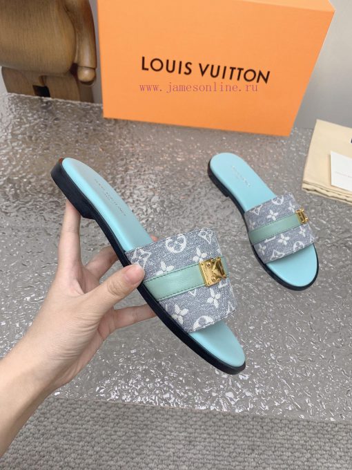 2024 LV Donkey Home Spring/Summer New Slippers 11 Haute Couture, Retro and Novel Style, Fabr4qanepgy - Image 5