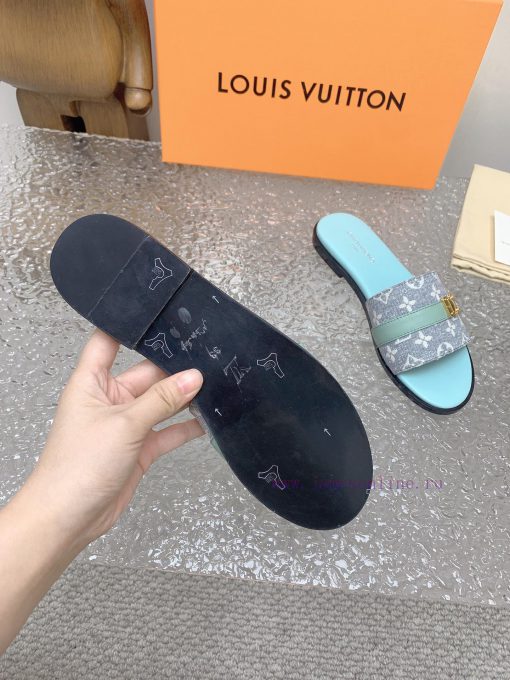 2024 LV Donkey Home Spring/Summer New Slippers 11 Haute Couture, Retro and Novel Style, Fabr4qanepgy - Image 6