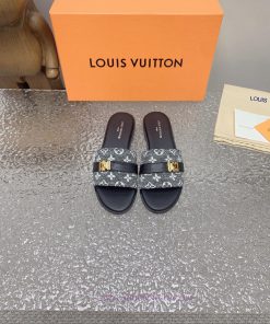 2024 LV Donkey Home Spring/Summer New Slippers 11 Haute Couture, Retro and Novel Style, Fabr084edrwm