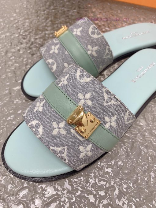 2024 LV Donkey Home Spring/Summer New Slippers 11 Haute Couture, Retro and Novel Style, Fabr4qanepgy - Image 9