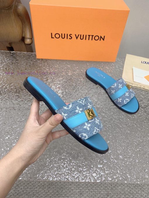 2024 LV Donkey Home Spring/Summer New Slippers 11 Haute Couture, Retro and Novel Style, Fabr01j3c2nd - Image 5