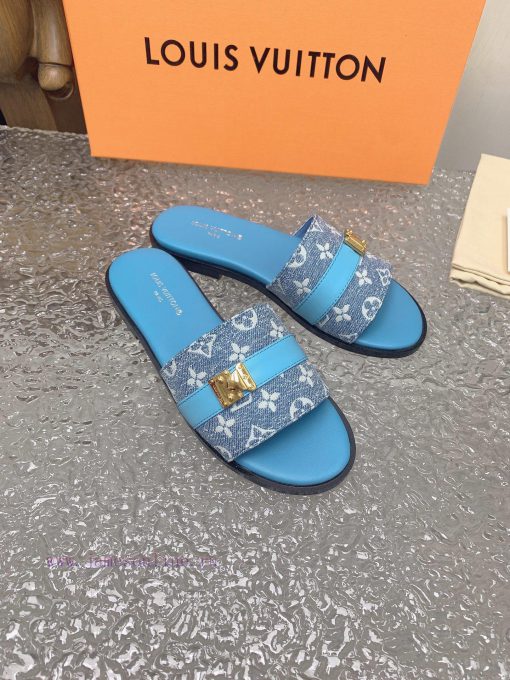 2024 LV Donkey Home Spring/Summer New Slippers 11 Haute Couture, Retro and Novel Style, Fabr01j3c2nd - Image 7