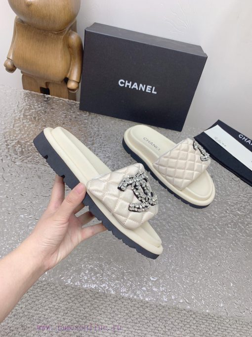 Chanel Chanel 23 new diamond patterned double C thick soled sandalsOriginal purchase, develo63o4i6z9 - Image 5