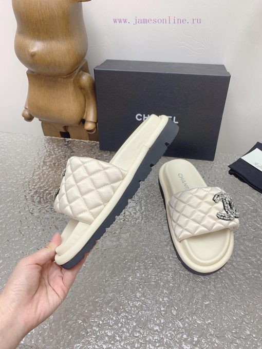Chanel Chanel 23 new diamond patterned double C thick soled sandalsOriginal purchase, develo63o4i6z9 - Image 9