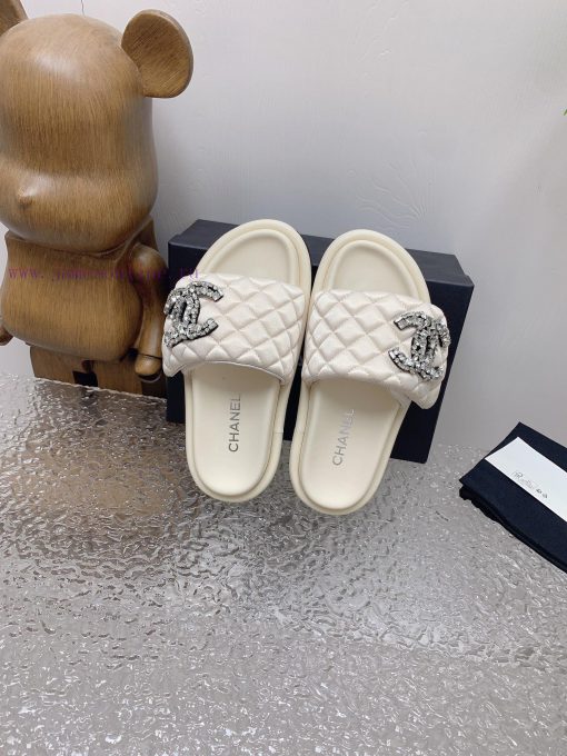 Chanel Chanel 23 new diamond patterned double C thick soled sandalsOriginal purchase, develo63o4i6z9 - Image 10