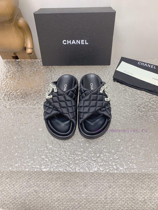 Chanel Chanel 23 new diamond patterned double C thick soled sandalsOriginal purchase, develoraq5iuru