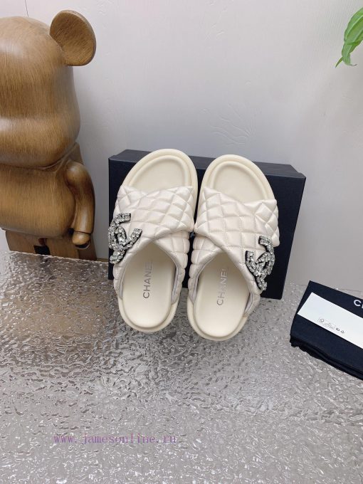 Chanel Chanel 23 new diamond patterned double C thick soled sandalsOriginal purchase, develoo1g65xg2 - Image 9