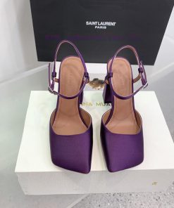 Amina Muaddi2024's new Charlotte series high heels have sharp edges and slanted square headsv7u7uwzf