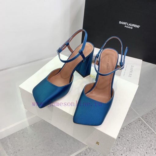 Amina Muaddi2024's new Charlotte series high heels have sharp edges and slanted square headsq2tg50e7 - Image 4