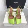 Amina Muaddi2024's new Charlotte series high heels have sharp edges and slanted square heads2ztwojhy