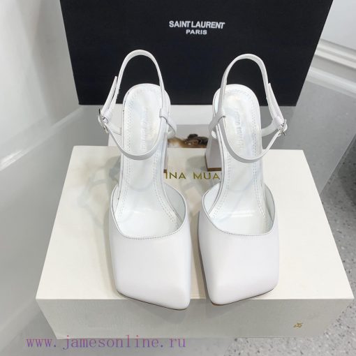 Amina Muaddi2024's new Charlotte series high heels have sharp edges and slanted square headssp1sycnj
