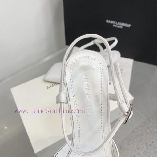 Amina Muaddi2024's new Charlotte series high heels have sharp edges and slanted square headssp1sycnj - Image 9
