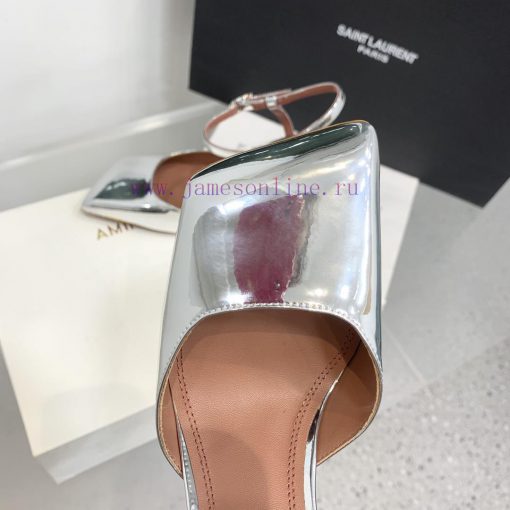 Amina Muaddi2024's new Charlotte series high heels have sharp edges and slanted square headswlqi11wa - Image 8