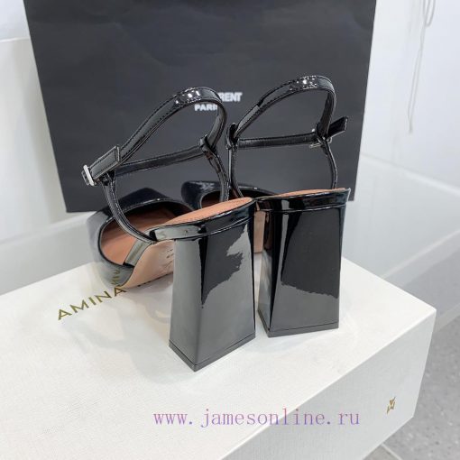 Amina Muaddi2024's new Charlotte series high heels have sharp edges and slanted square headsmlq94mii - Image 5