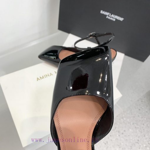 Amina Muaddi2024's new Charlotte series high heels have sharp edges and slanted square headsmlq94mii - Image 8