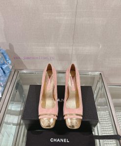 -24Ss early spring new Chanel color blocked square toe coarse matching shoesI really don't hkdjyoazw