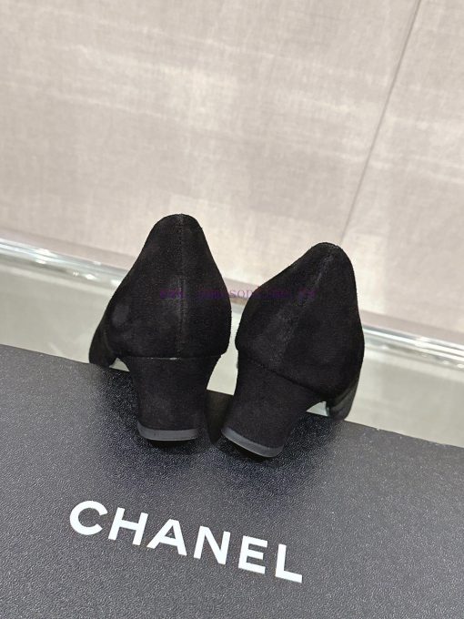 -24Ss early spring new Chanel color blocked square toe coarse matching shoesI really don't hazdn8evb - Image 8