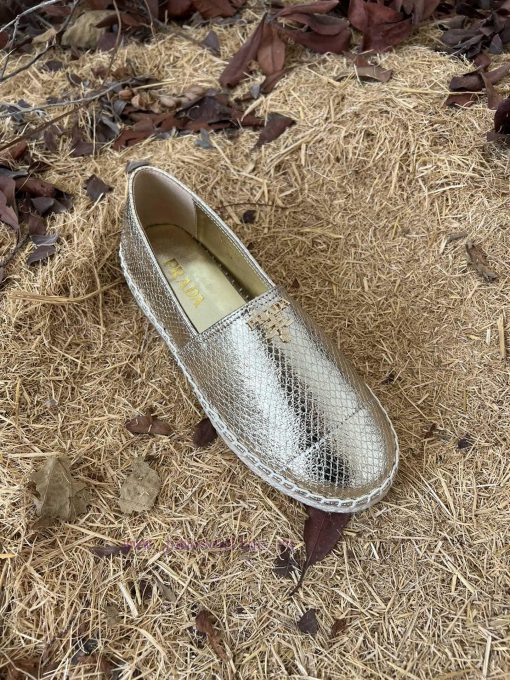 New productPrada snake patterned flat casual grass woven shoesNappa sheepskin material for u2dw9dnw6 - Image 5