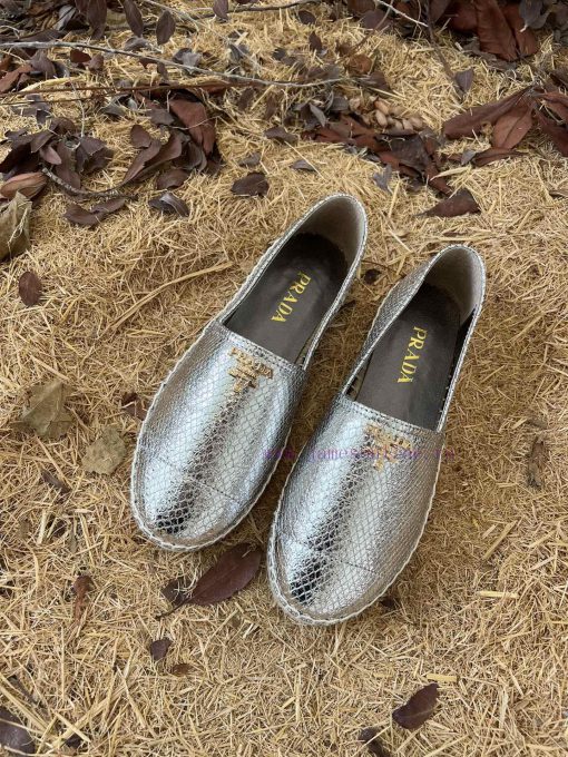 New productPrada snake patterned flat casual grass woven shoesNappa sheepskin material for ujzbj2vqi - Image 5