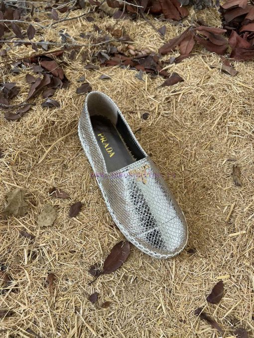New productPrada snake patterned flat casual grass woven shoesNappa sheepskin material for ujzbj2vqi - Image 6