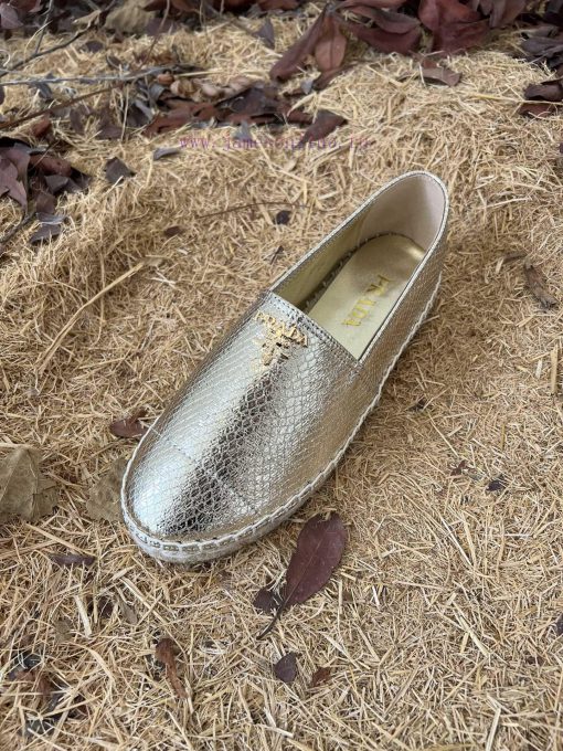 New productPrada snake patterned flat casual grass woven shoesNappa sheepskin material for u2dw9dnw6 - Image 7