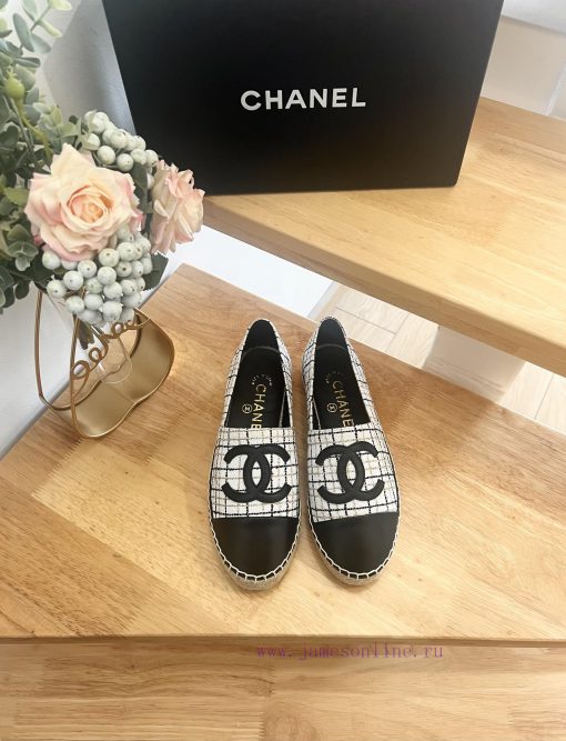 CHANEL 24ss New Double C Color blocked Cotton Twill Soft Woven Fisherman's Shoes ️Original dnbhkmjtp - Image 2
