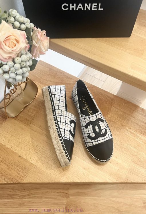 CHANEL 24ss New Double C Color blocked Cotton Twill Soft Woven Fisherman's Shoes ️Original dnbhkmjtp - Image 6