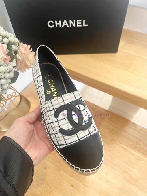 CHANEL 24ss New Double C Color blocked Cotton Twill Soft Woven Fisherman's Shoes ️Original dnbhkmjtp - Image 8