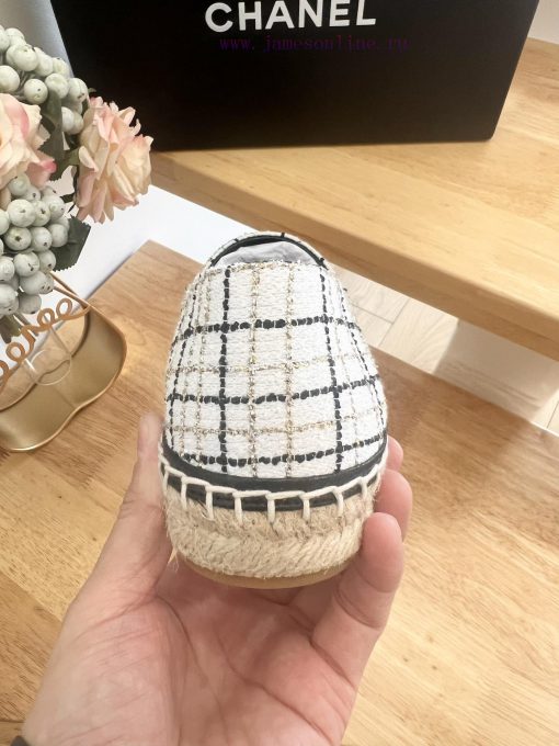 CHANEL 24ss New Double C Color blocked Cotton Twill Soft Woven Fisherman's Shoes ️Original dnbhkmjtp - Image 10