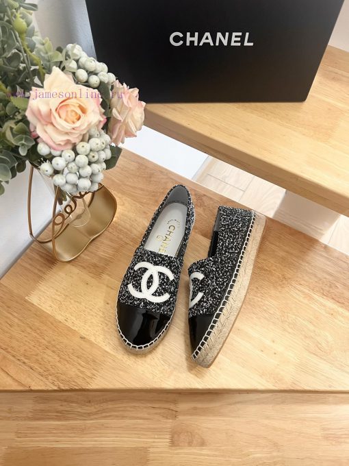 CHANEL 24ss New Double C Color blocked Cotton Twill Soft Woven Fisherman's Shoes ️Original d26hdqtq4 - Image 5
