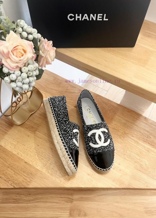 CHANEL 24ss New Double C Color blocked Cotton Twill Soft Woven Fisherman's Shoes ️Original d26hdqtq4 - Image 6
