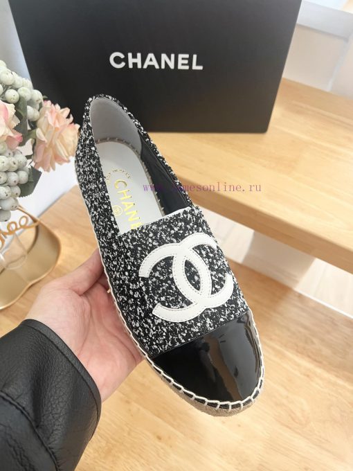 CHANEL 24ss New Double C Color blocked Cotton Twill Soft Woven Fisherman's Shoes ️Original d26hdqtq4 - Image 8