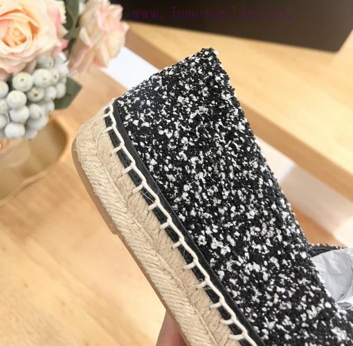 CHANEL 24ss New Double C Color blocked Cotton Twill Soft Woven Fisherman's Shoes ️Original d26hdqtq4 - Image 9