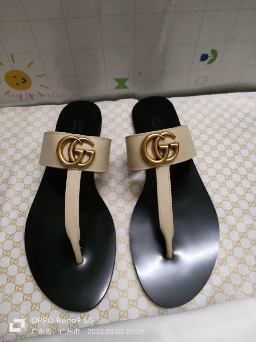 New release~~2019 new gucciGucci bee bottom flip flops 35-4546pz46vf