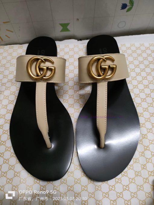 New release~~2019 new gucciGucci bee bottom flip flops 35-4546pz46vf - Image 3