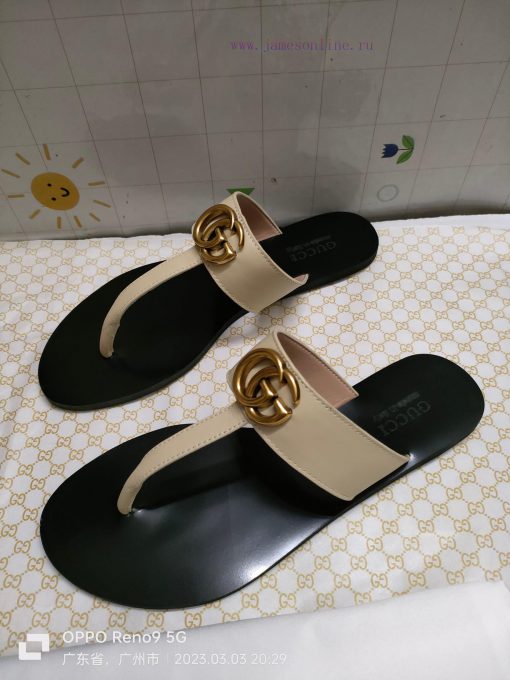 New release~~2019 new gucciGucci bee bottom flip flops 35-4546pz46vf - Image 5