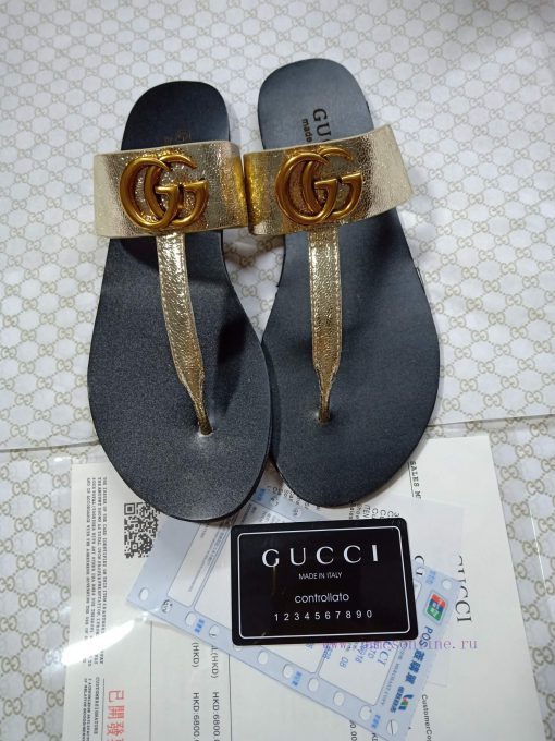 New release~~2019 new gucciGucci bee bottom flip flops 35-452u4zdsyt - Image 5
