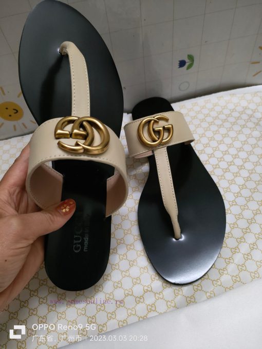 New release~~2019 new gucciGucci bee bottom flip flops 35-4546pz46vf - Image 7