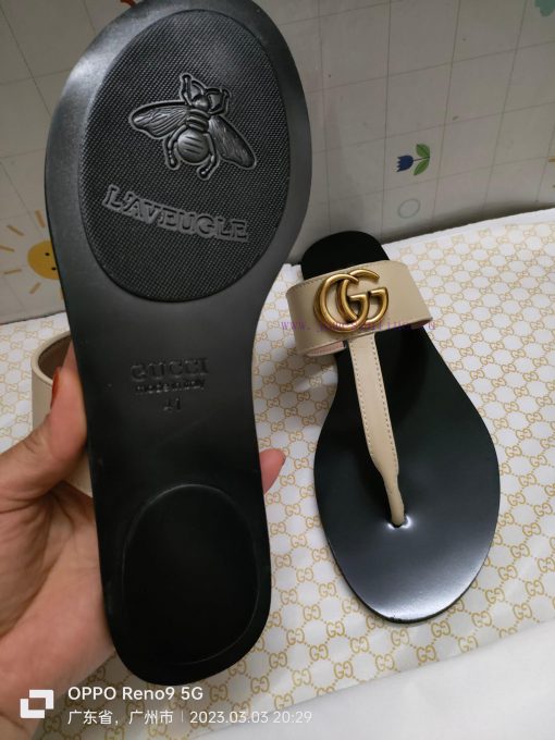 New release~~2019 new gucciGucci bee bottom flip flops 35-4546pz46vf - Image 9