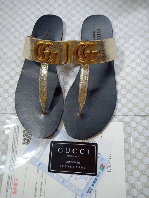 New release~~2019 new gucciGucci bee bottom flip flops 35-452u4zdsyt - Image 8