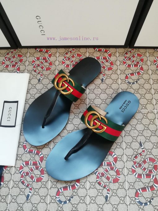 New release~~2019 new gucciGucci bee bottom flip flops 35-459o27g55k - Image 2