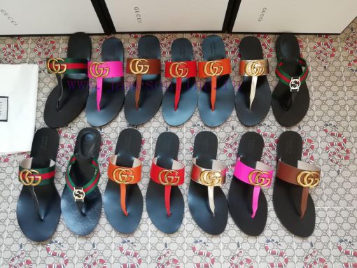 New release~~2019 new gucciGucci bee bottom flip flops 35-45ki6v8u77 - Image 10